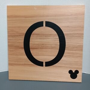 Ethan Allen Mickey Mouse Disney Letter Wooden Tile " O "